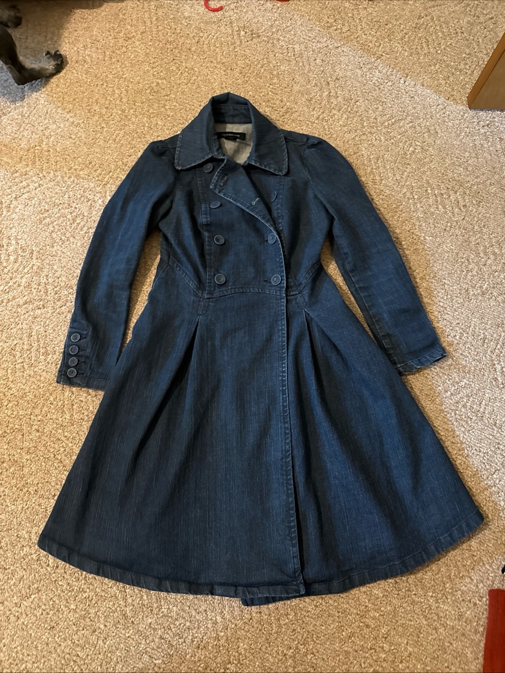 Calvin Klein Jeans Dark Blue Denim Trench Coat